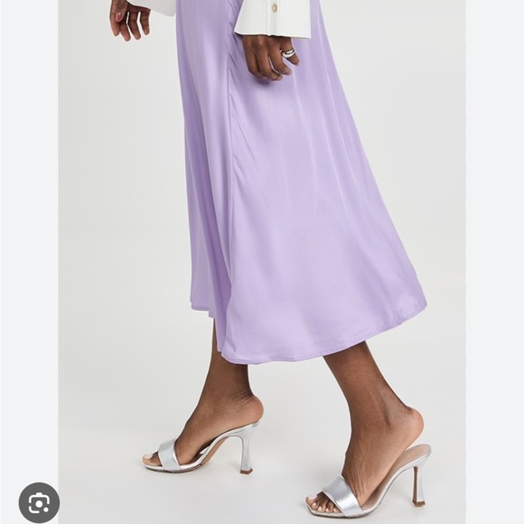 L’AGENCE Clarisa Maxi Skirt Size M NWT Lavender - Picture 11 of 12